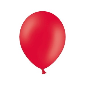 Enfärgade ballonger - Premium 27 cm - Klarröd - 10-pack