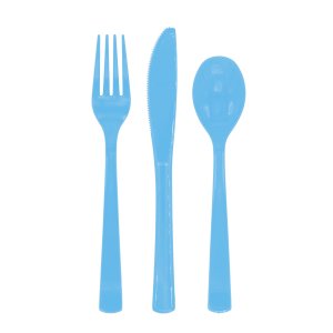 �teranv�ndbar Bestick - Ljusbl� - 18-pack