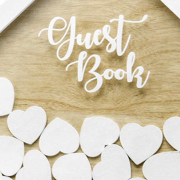 Gstbokstavla - Vita hjrtan