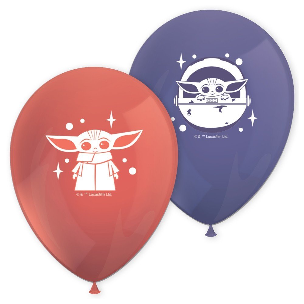 Ballonger - Star Wars The Mandalorian - 8-pack - Ballonger med tryck, Ballonger