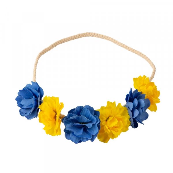 H�rband - Bl� och gula blommor