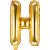 Bokstavsballonger - Guld - 35 cm - Bokstav: H