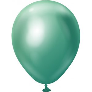 Miniballonger enfrgade - Premium 13 cm - Green Chrome