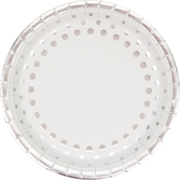 Papperstallrikar Silver Sparkle