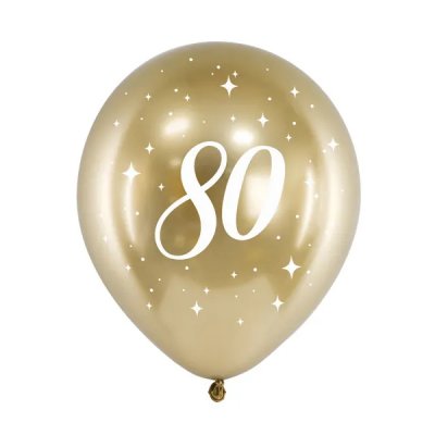 Ballonger - Milestone 80 - Guld - 6-pack