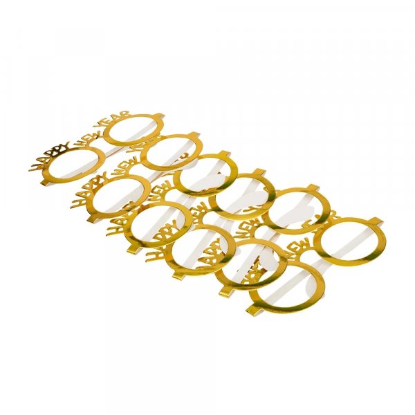 Partyglas�gon - Ny�r - Guld - 6-pack