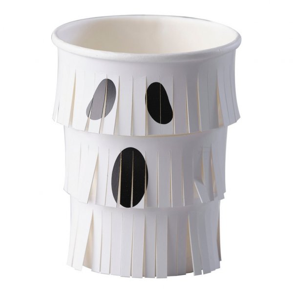 Pappmuggar - Fransar - Sp�ken - 8-pack