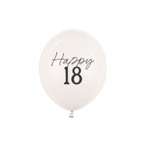 Ballonger - Pastellvit - 18 st