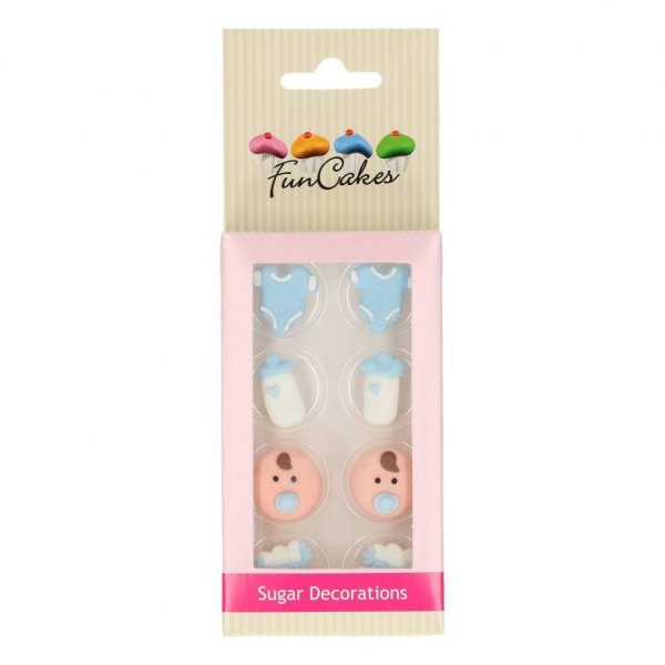 Sockerdekorationer - Babymix - Blå - 6-pack Sockerdekorationer - Babymix - Blå - 6-pack