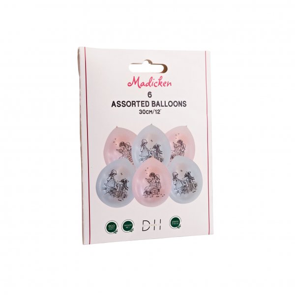 Ballonger - Madicken 6-pack 30cm Ballonger - Madicken 6-pack 30cm