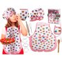 Kockset f�r barn med f�rkl�de, kockm�ssa och tillbeh�r