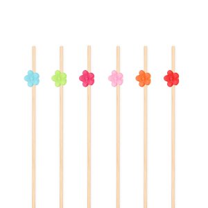 Snackspinnar/Drinkpinnar - Små blommor mix - 12 cm - 25 st Snackspinnar/Drinkpinnar - Små blommor mix - 12 cm - 25 st