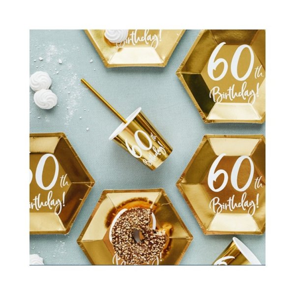 Pappersassietter 60 �r Guld