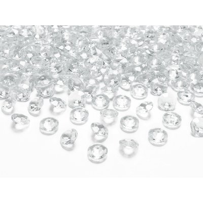 Diamantkonfetti - 12 mm - Clear - Ca 100 st