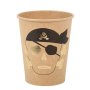 Pappmuggar Pirat - Svart och guld - 255 ml, 8-pack