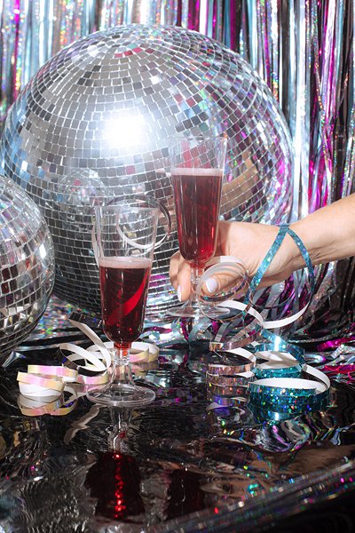 Holografiska serpentiner - Ljusbl� - 3,8m