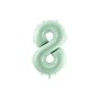 Sifferballong - Mint Pastell - 72cm - Siffra: 8