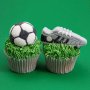 Marshmellowsdekorationer - Fotboll - 12 st