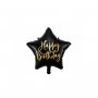 Folieballong Happy Birthday Svart