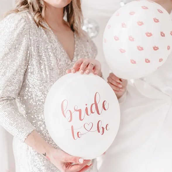 Ballongbukett - Bride to be - Pussmunnar - 6-pack