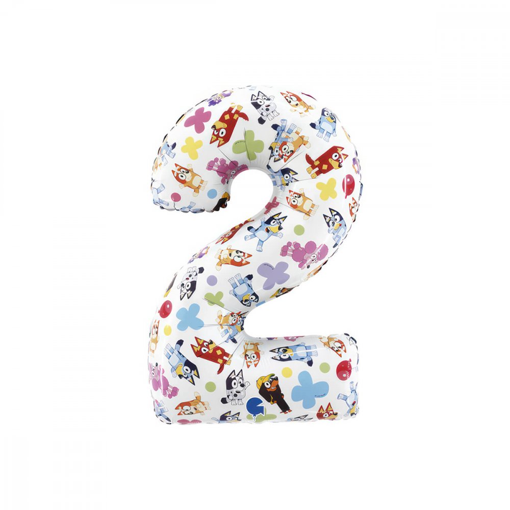 Ballongsiffra - Bluey - Två - 66 cm - Sifferballonger, Ballonger