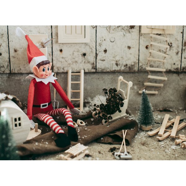 Elf on a shelf - 30cm - Röd - Nisse Elf on a shelf - 30cm - Röd - Nisse