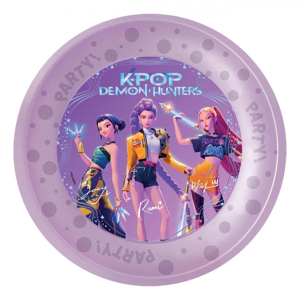Återanvändbara tallrikar – K-Pop Demon Hunters – 21 cm – 4-pack – K-Pop