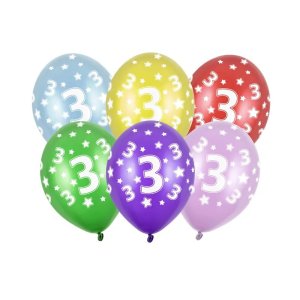 Ballongbukett "3" - 6 st