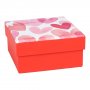 Presentask - Alla hj�rtans dag - Rosa/r�d - 10x10 cm