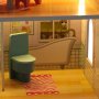 Docksk�p i tr� 70 cm Rosa med LED-belysning - Sj�lvmontering