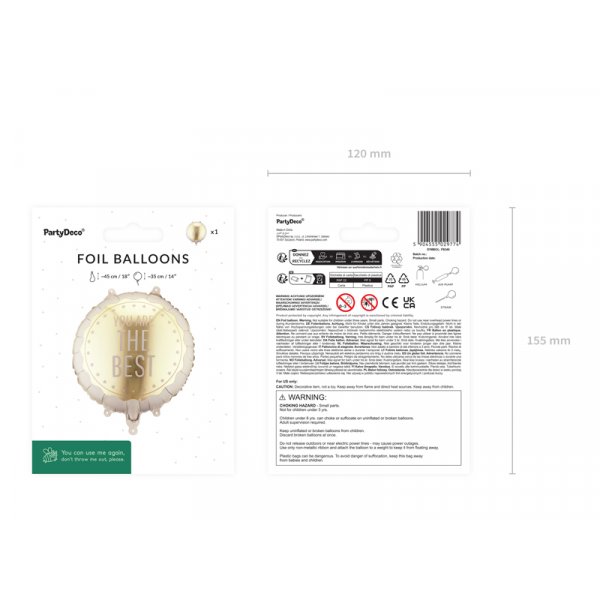 Folieballong rund \\\'\\\'You Are The Best\\\'\\\' - Mix