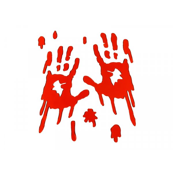 Gelf�nsterdekaler blodiga h�nder - R�d