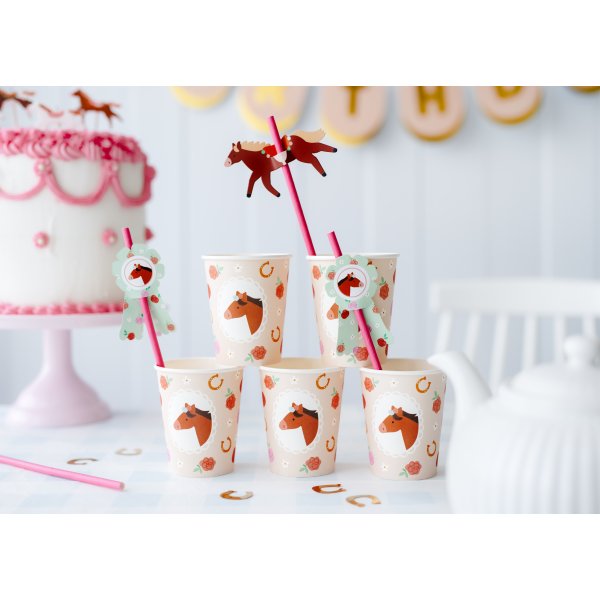 Sugrör i hästtema - 6 st Sugrör i hästtema - 6 st