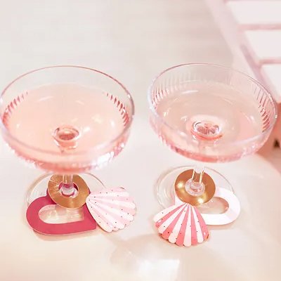 Drinktags - Baddräkt - Rosa/Guld - 10-pack Drinktags - Baddräkt - Rosa/Guld - 10-pack