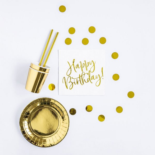 Dekorationsbox - Happy Birthday - Guld Dekorationsbox - Happy Birthday - Guld