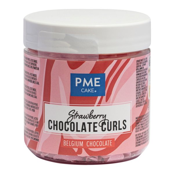 Belgiska chokladspn - Rosa m jordgubbssmak - PME - 85 g