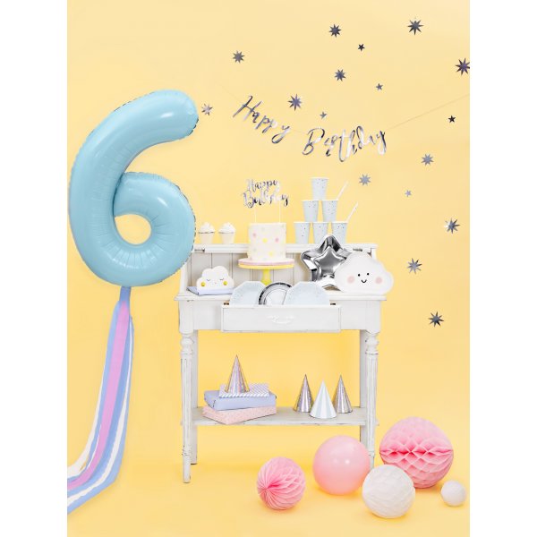 Sifferballong - Ljusblå - 86 cm Sifferballong - Ljusblå - 86 cm