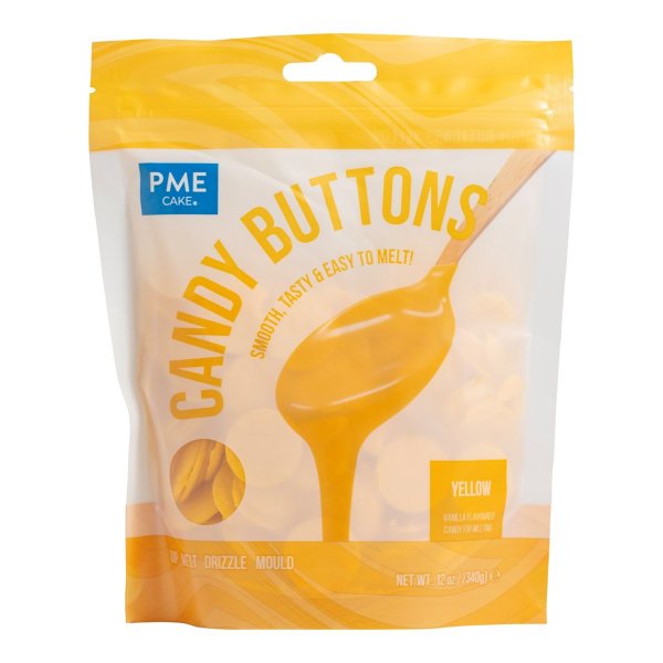Candy Buttons - Gul - PME - 340g