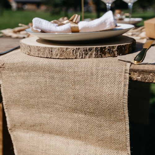 Bordsl�pare i jute - Natur - 28 cm x 5 m