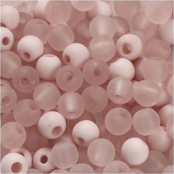 Matta p�rlor - 6 mm - Ljusrosa