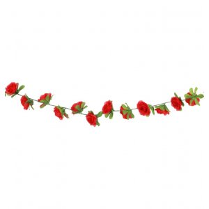 Blomstergirlang - Röda rosor - 2,2 m Blomstergirlang - Röda rosor - 2,2 m