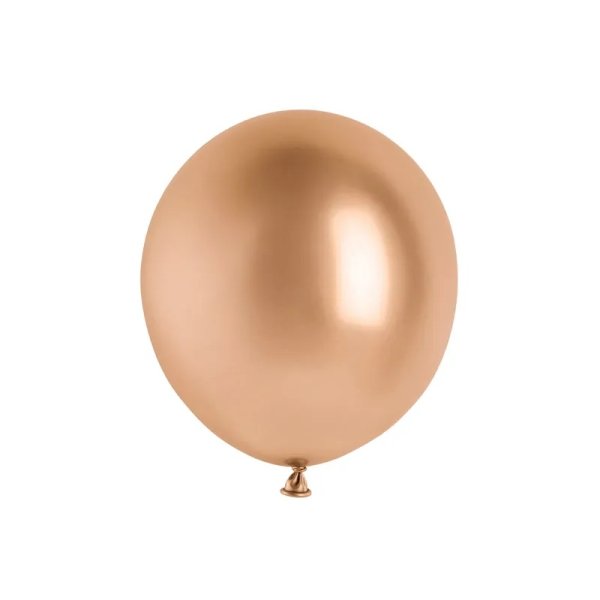 Ballong - Glossy - Ros�guld - 45 cm - 5-pack