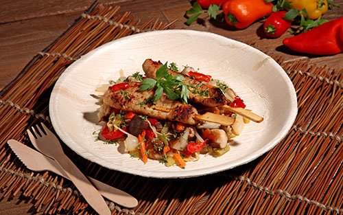 Tallrikar av palmblad - Pure - Rund - 23 cm - 6-pack Tallrikar av palmblad - Pure - Rund - 23 cm - 6-pack