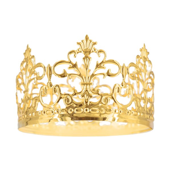 Cake Topper - Krona - Guld - 10 cm Cake Topper - Krona - Guld - 10 cm
