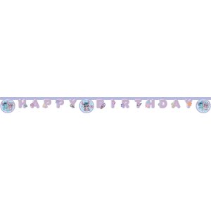 Pappersbanner - Happy Birthday - �ngel - Die-Cut