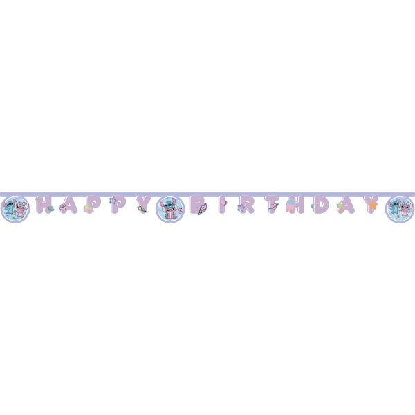 Pappersbanner - Happy Birthday - �ngel - Die-Cut