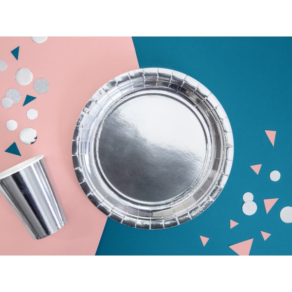 Pappmuggar - Metallic - Silver - 6-pack Pappmuggar - Metallic - Silver - 6-pack