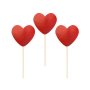 Cake picks - R�da hj�rtan - 6 st