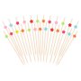 Snackspinnar/Drinkpinnar - Sm� blommor mix - 12 cm - 25 st
