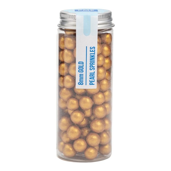 Sockerp�rlor - Guld - 8 mm - PME - 74 g